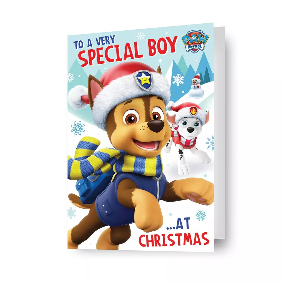 Paw Patrol biglietto di Natale speciale ragazzo