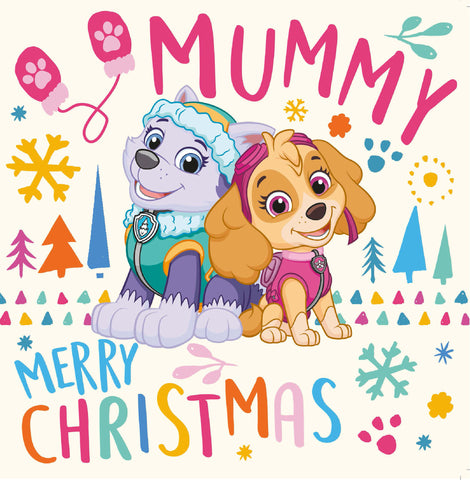 Paw Patrol Mummy Christmas Card