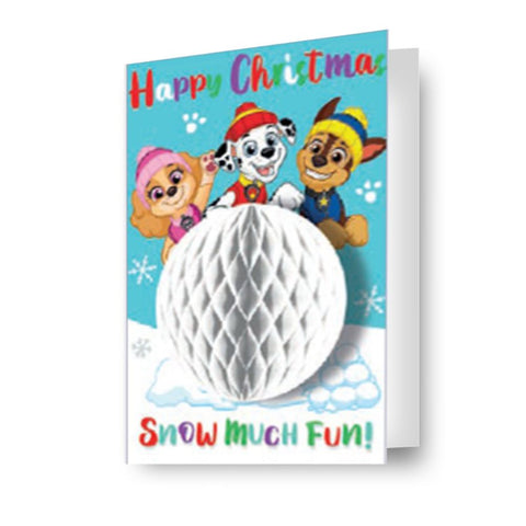 Paw Patrol 3D Snowball Christmas Card