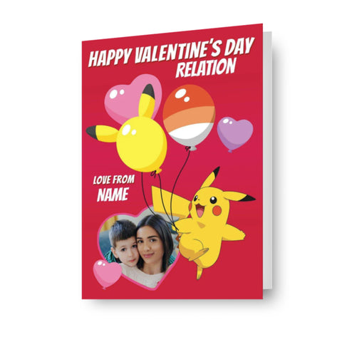 Pokémon Personalised Valentine's Day Photo Card 'Love From...'