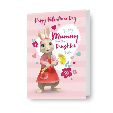 Peter Rabbit Personalised 'Mummy' Valentine's Day Card