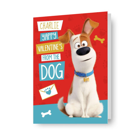 The Secret Life Of Pets Personalised Valentine's Day Card 'From the Dog'