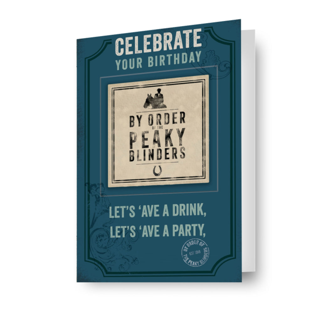 Peaky Blinders Birthday Card with Detachable Coaster