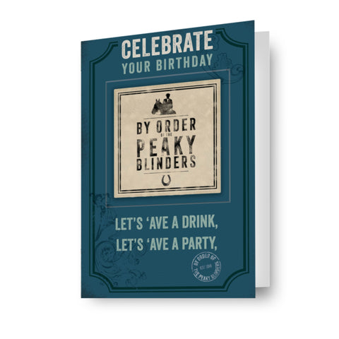 Peaky Blinders Birthday Card with Detachable Coaster