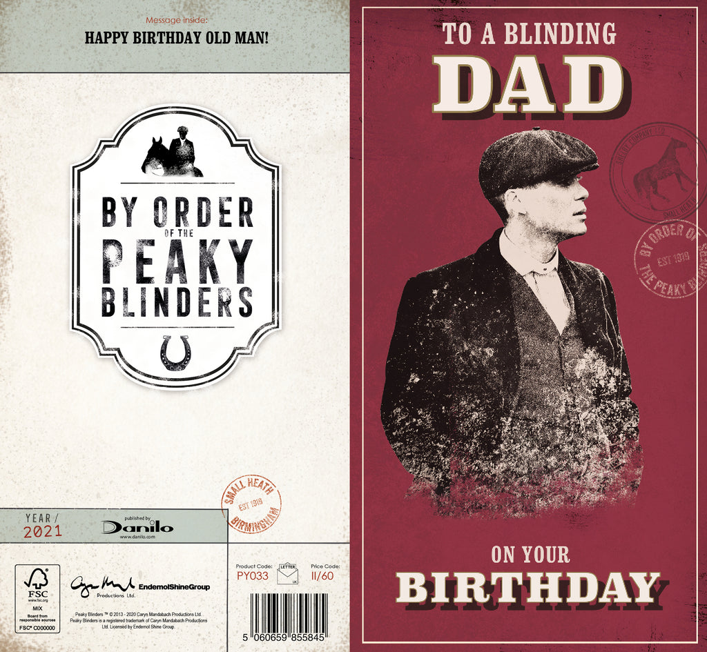 Peaky Blinders 'Dad' Birthday Card