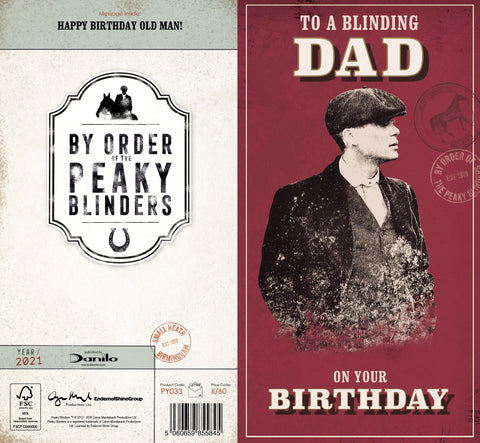 Dad Birthday Card Peaky Blinders