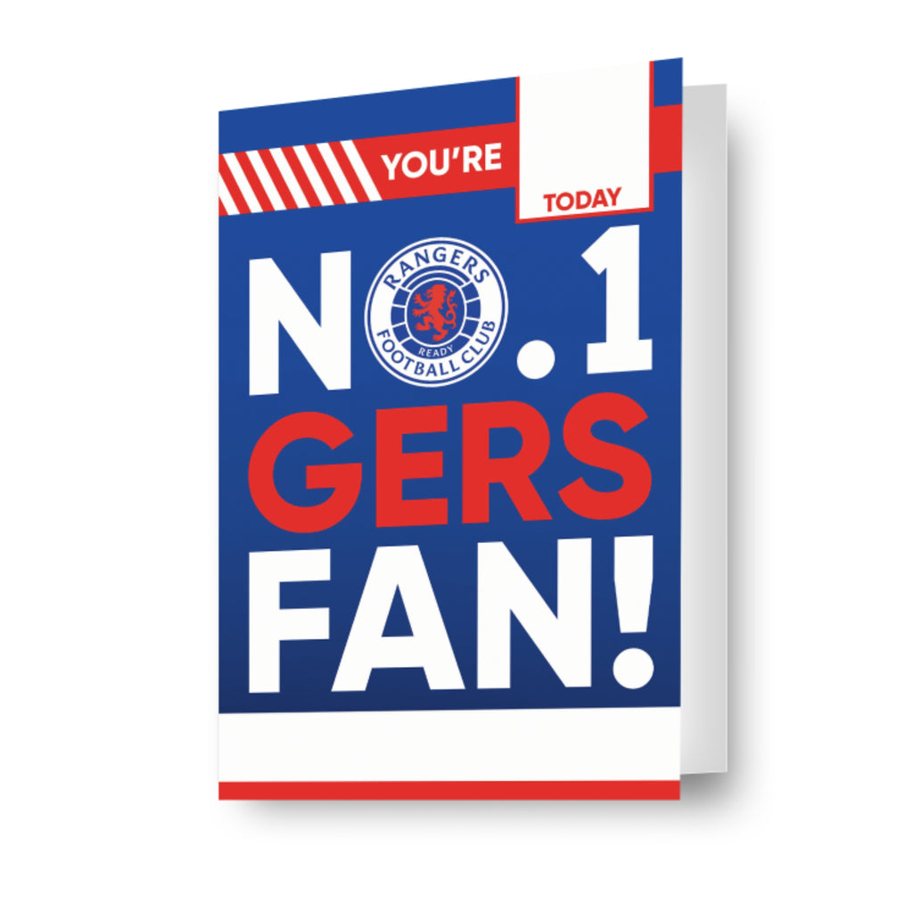 Rangers FC Sticker Birthday Card