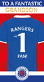 Glasgow Rangers FC Sticker Birthday Card