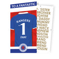 Glasgow Rangers FC Sticker Birthday Card