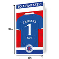 Glasgow Rangers FC Sticker Birthday Card