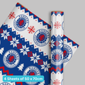 Glasgow Rangers FC Christmas 2 Sheet 2 Tag Wrapping Paper - 2 Pack Bundle