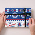 Glasgow Rangers FC Christmas 2 Sheet 2 Tag Wrapping Paper - 2 Pack Bundle