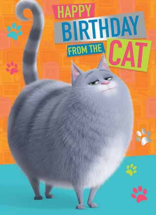 The Secret Life Of Pets 'From the Cat' Birthday Card