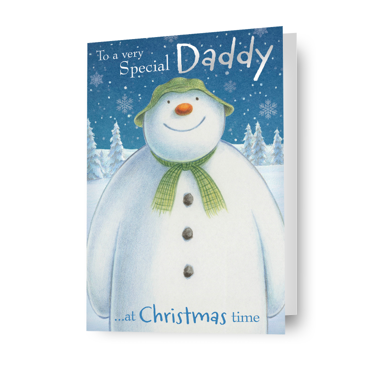 De sneeuwman 'Special Daddy' kerstkaart