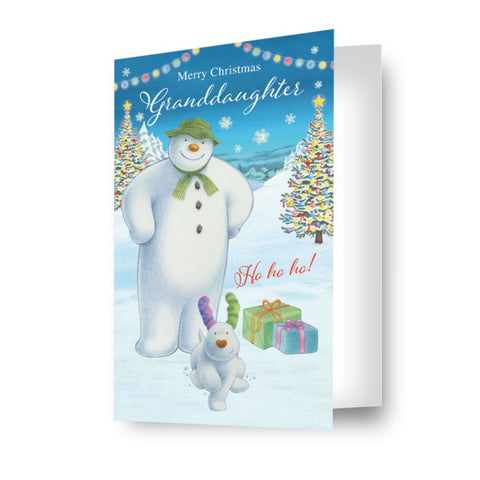 The Snowman Granddaughter Christmas Card