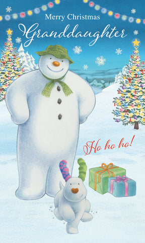 The Snowman Granddaughter Christmas Card