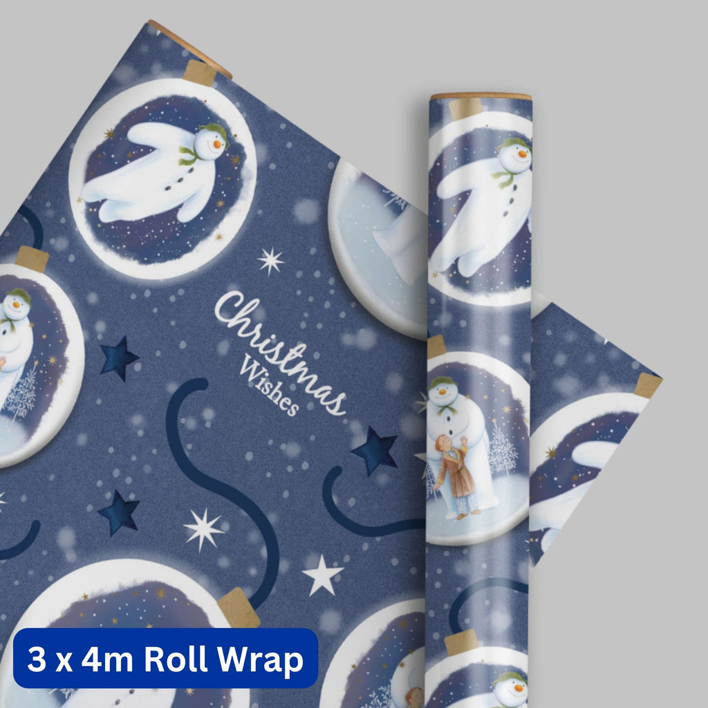 The Snowman Christmas 4m Roll Wrapping Paper - 3 Pack Bundle