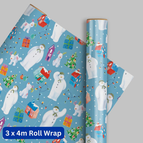 The Snowman Christmas 4m Roll Wrapping Paper - 3 Pack Bundle