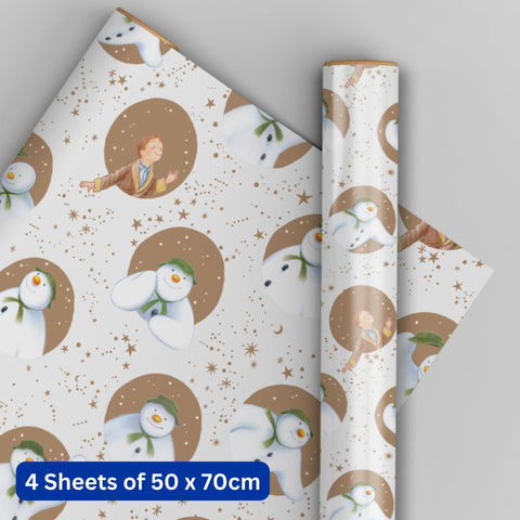 The Snowman Christmas Wrapping Paper 4 Sheets & 4 Tags