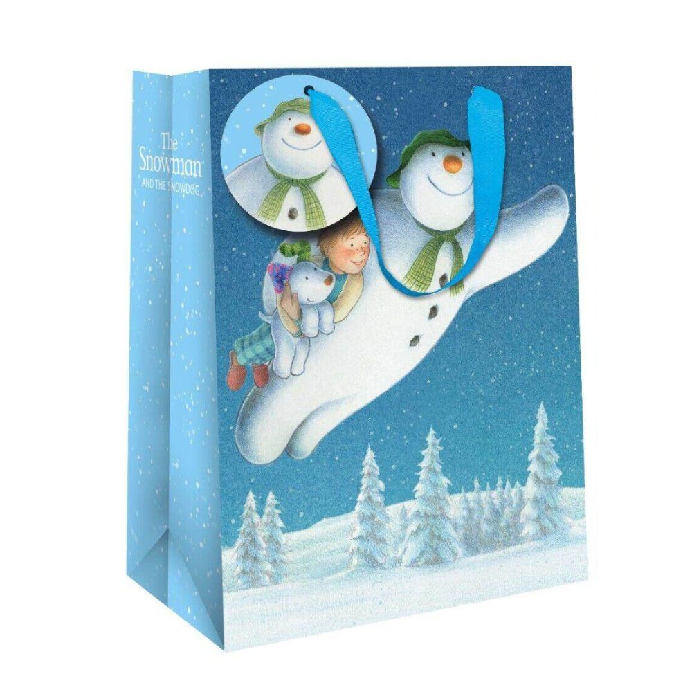 The Snowman Christmas Gift Bag Pack of 3