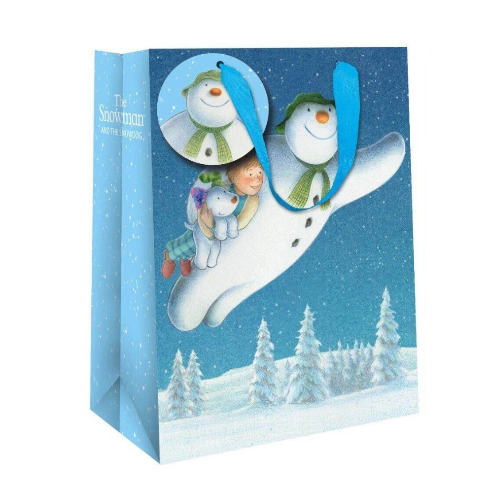 The Snowman Christmas Medium Gift Bag Pack of 3