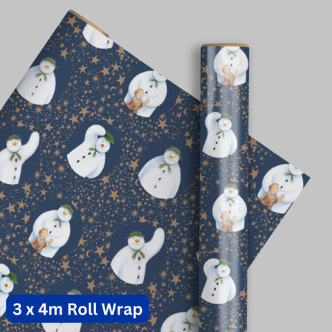 The Snowman Christmas 4m Roll Wrapping Paper - 3 Pack Bundle