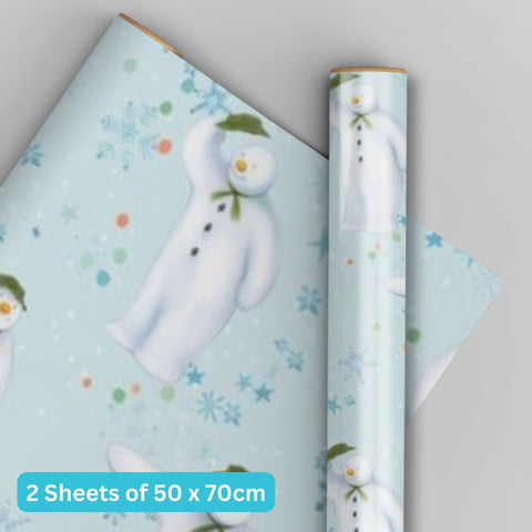 Il pupazzo di neve e la carta da regalo natalizia Snowdog, confezione regalo