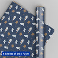 The Snowman Christmas Wrapping Paper 4 Sheets 4 Tags