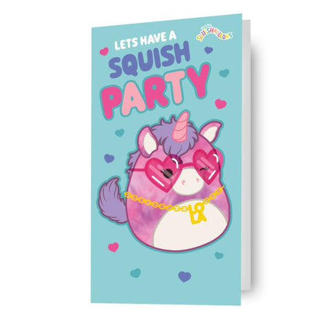 Squishmallows 'Laten we een Squish-feestje houden'-verjaardagskaart