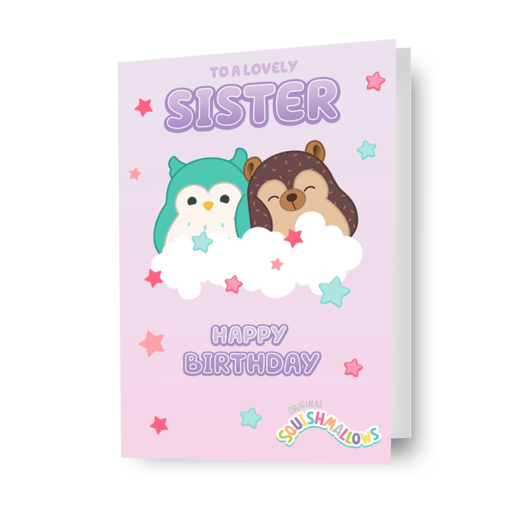 Squishmallows 'Sister' Birthday Card