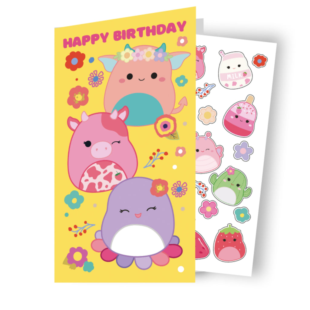 Squishmallows Sticker Birthday Card