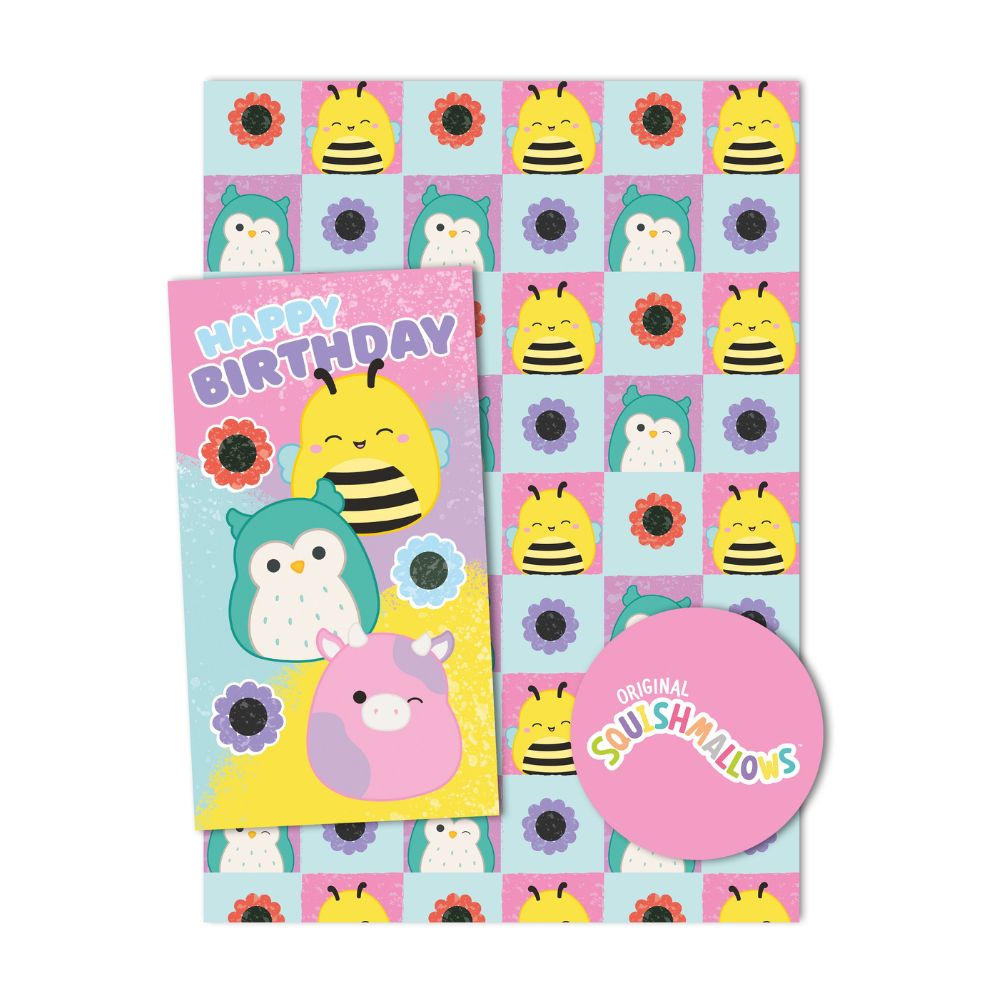 Squishmallow Christmas Wrapping Paper - 4 Metres Roll Wrap