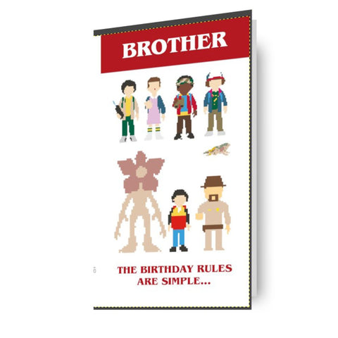 Stranger Things Brother Birthday Card