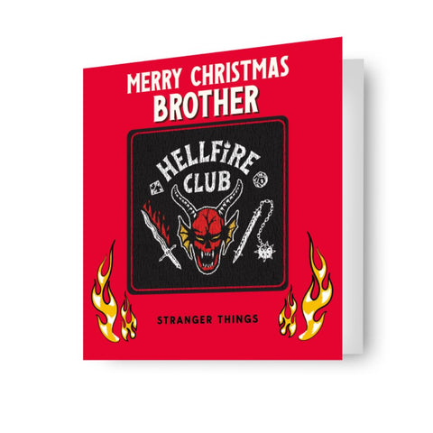 Stranger Things Brother Christmas Card with Detachable Coaster