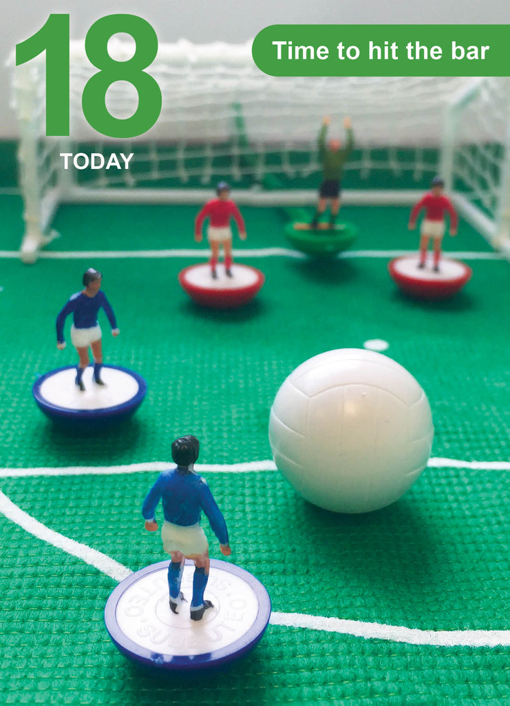 Subbuteo 18e verjaardagskaart