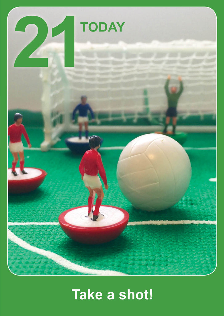 Subbuteo 21e verjaardagskaart