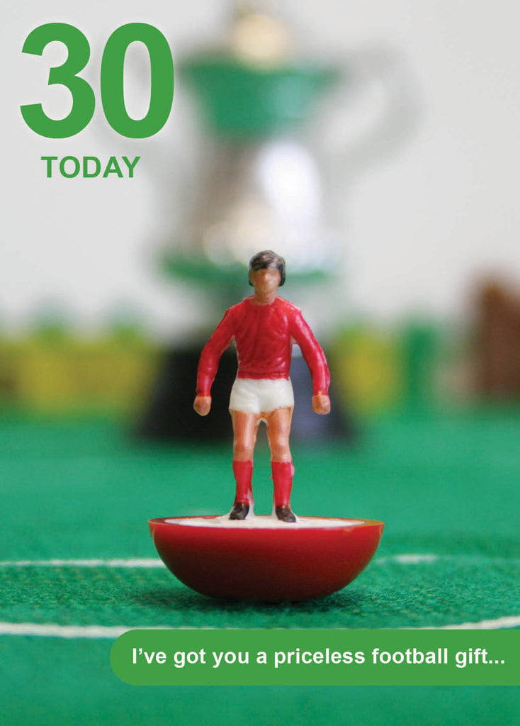 Subbuteo 30e verjaardagskaart