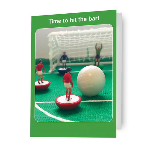 Subbuteo 'Hit The Bar' Birthday Card