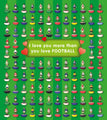 Subbuteo Football Valentine's Day Card