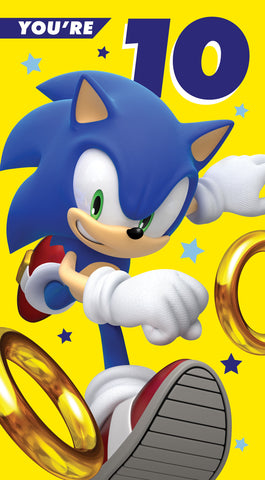 Sonic the Hedgehog Age 10 Birthday Card