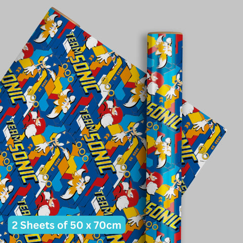Sonic the Hedgehog Wrapping Paper 2 Sheet 2 Tag
