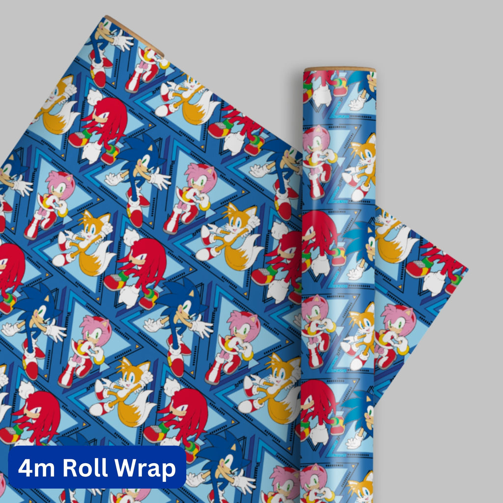 Sonic the Hedgehog inpakpapier 4m rol