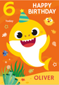 Baby Shark Personalise Name And Age Birthday Card
