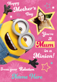 Despicable Me Minions Personalised 'Mum In A Minion' Mother's Day Photo Card