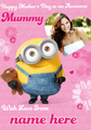 Despicable Me Minions Personalised Photo & Name 'Awesome Mummy' Mother's Day Card