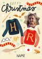 Biglietto natalizio personalizzato di Harry Potter - qualsiasi nome e foto