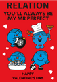 Biglietto personalizzato Mr. Men & Little Miss, Mr. Perfect Valentines - Qualsiasi nome/relazione