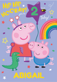 Peppa Pig Personalised 'Hip Hip Hooray!' Birthday Card