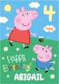 Peppa Pig Personalised Hilltop Birthday Card