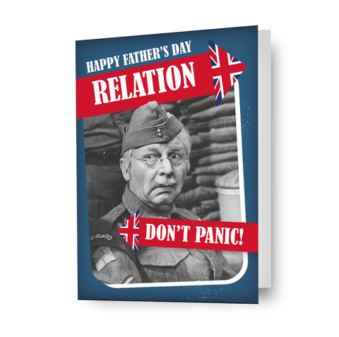 Dad's Army Personalised 'Don't Panic' Father's Day Card